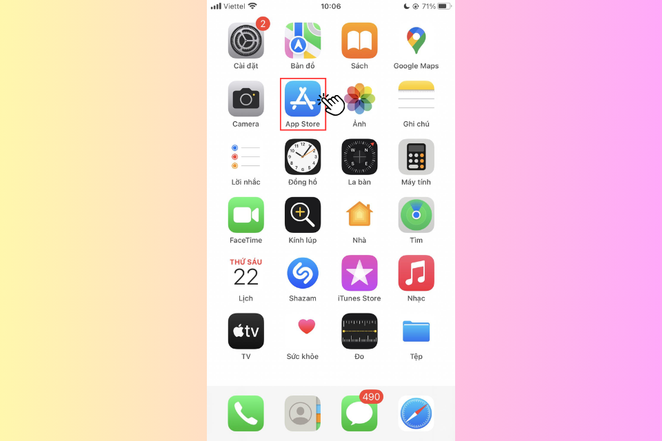 Truy cập App Store trên điện thoại của bạn