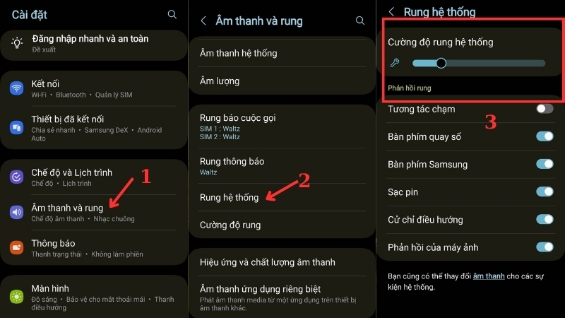 Cách bật lại và điều chỉnh âm bàn phím Samsung 2