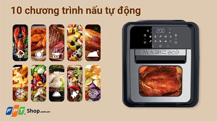 Review nồi chiên không dầu Magic Eco M12 (hình 7)
