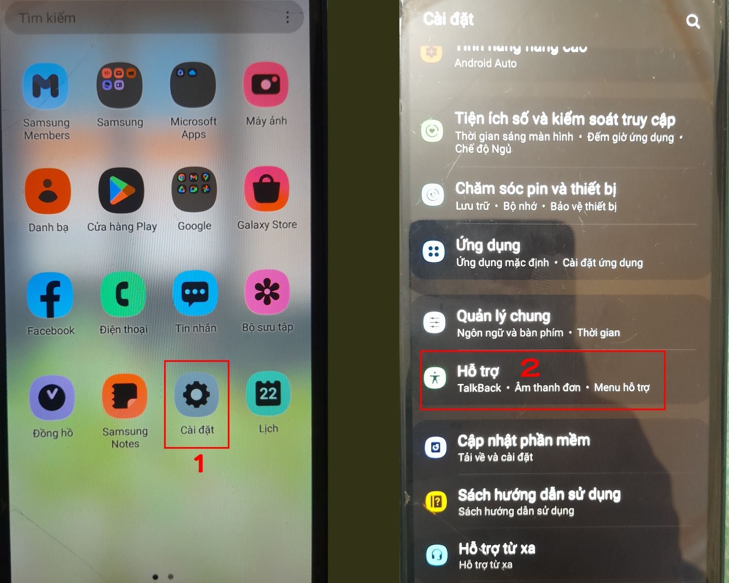Điện thoại Samsung bị mất màu 5