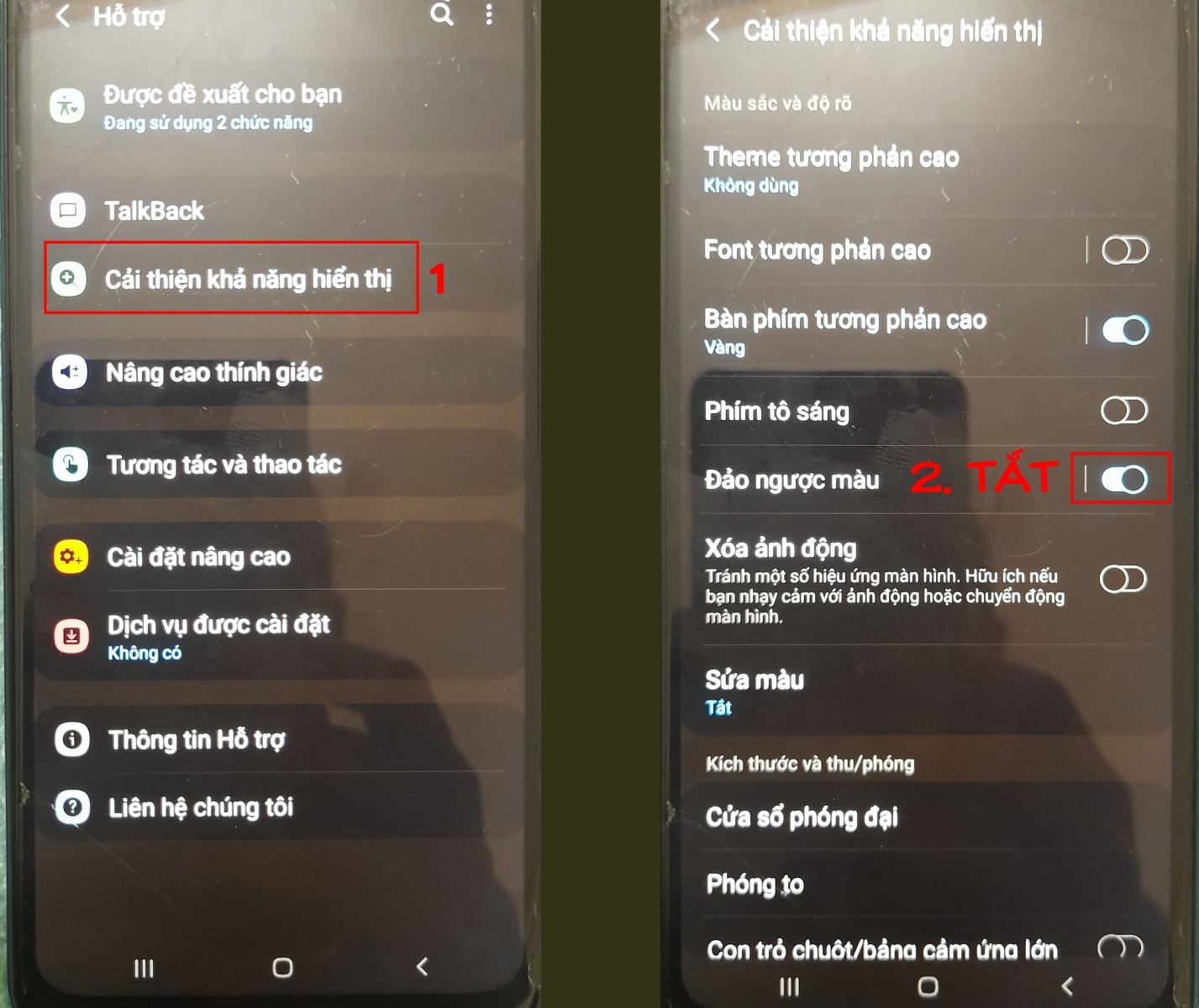 Điện thoại Samsung bị mất màu 6