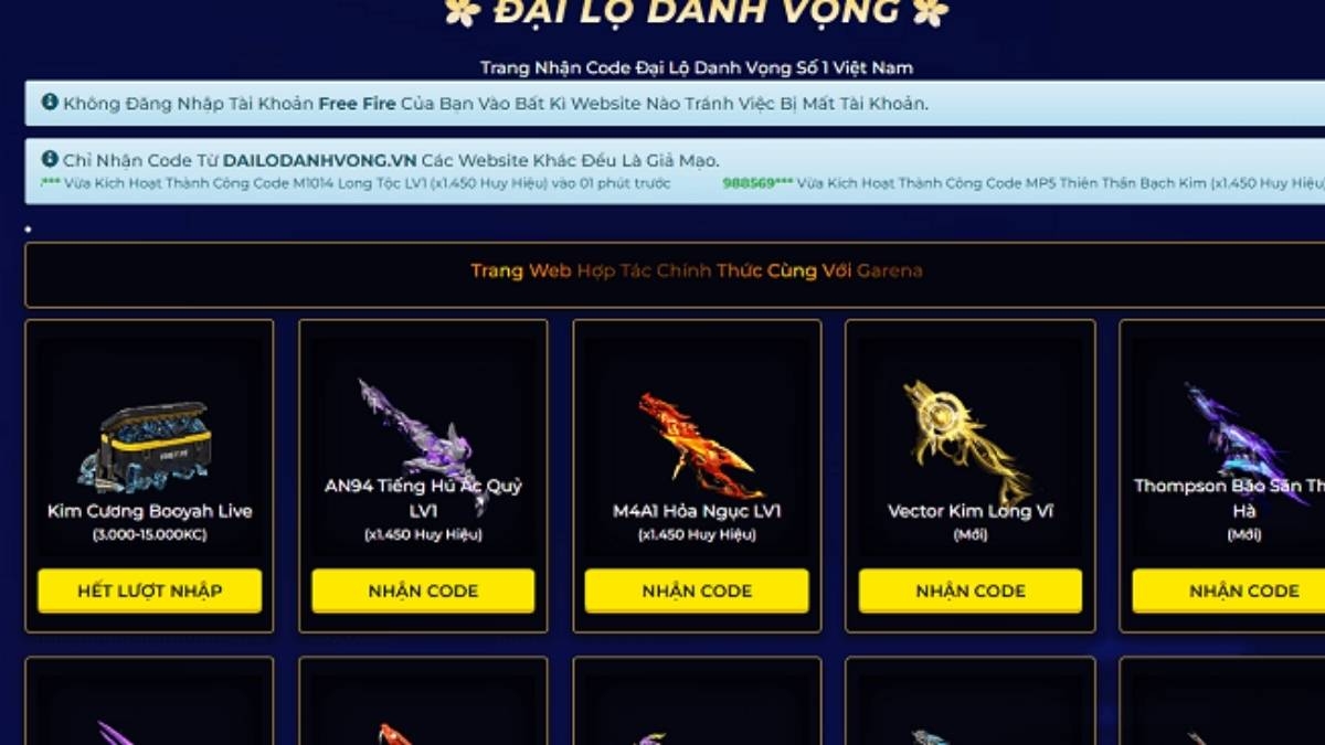 Code đại lộ danh vọng Free Fire - hình 3