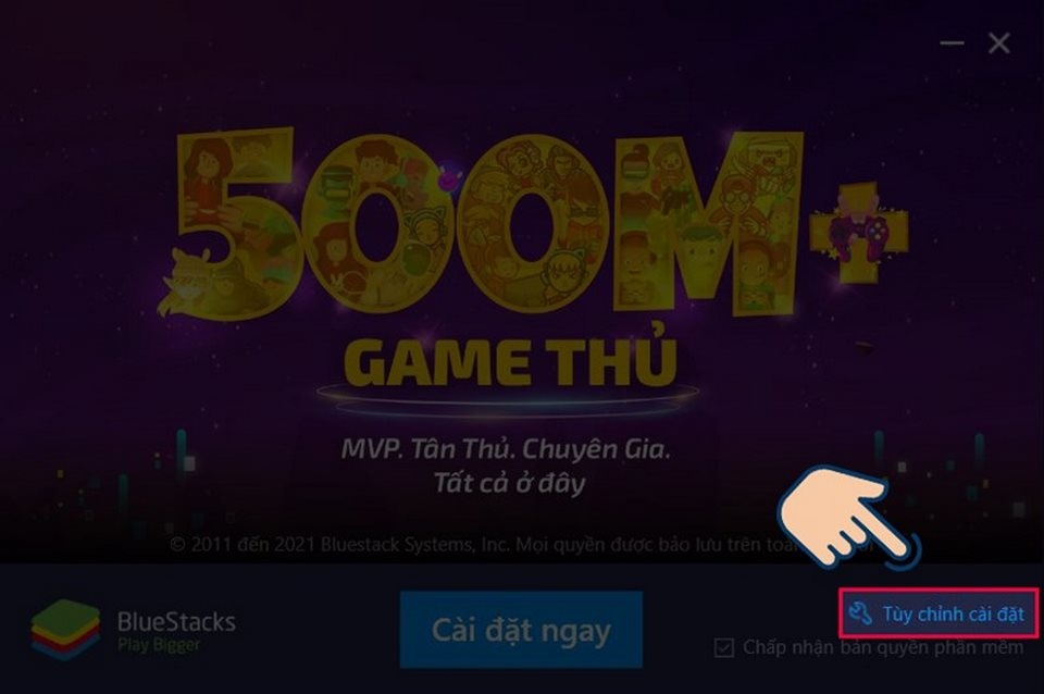 Cài đặt nội dung tùy chỉnh