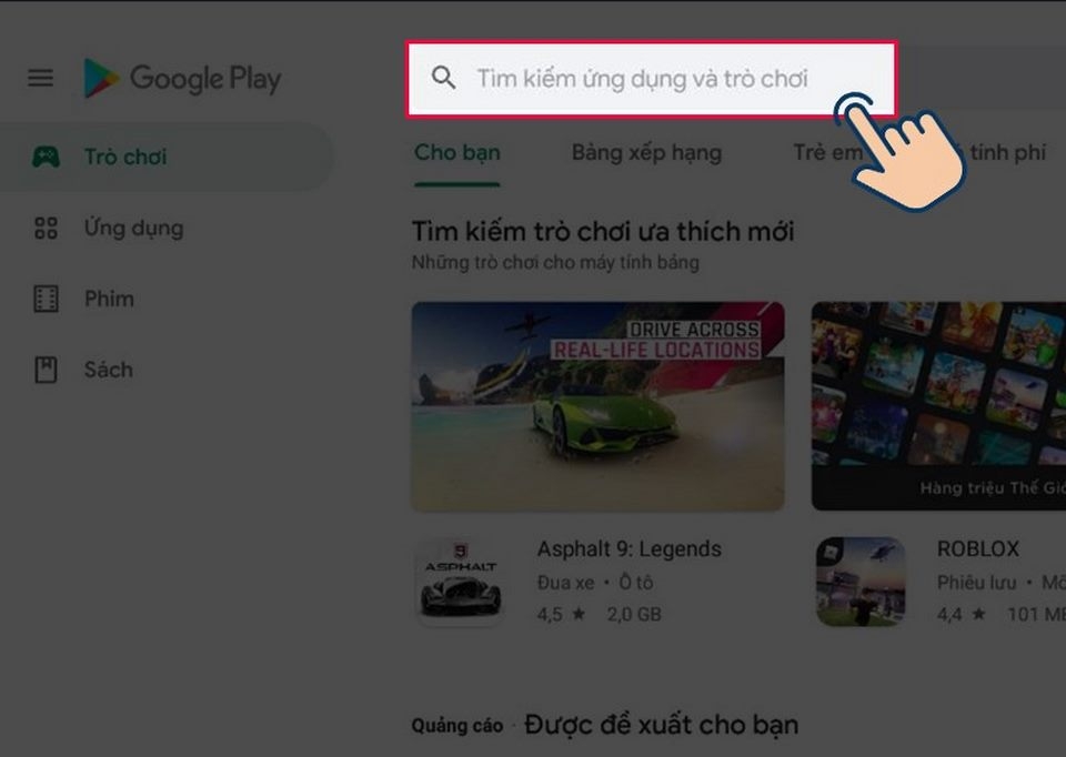 Nhấn chọn thông tin tìm kiếm