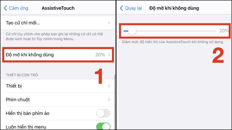 Cách làm mờ nút home ảo trên iPhone