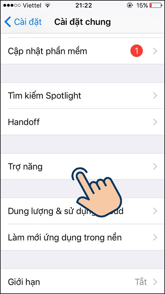 Cách cài đặt nút home trên iPhone IOS cũ bước 3