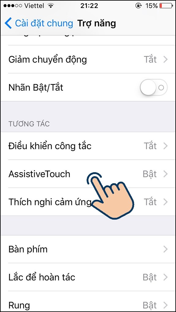 Cách cài đặt nút home trên iPhone IOS cũ bước 4