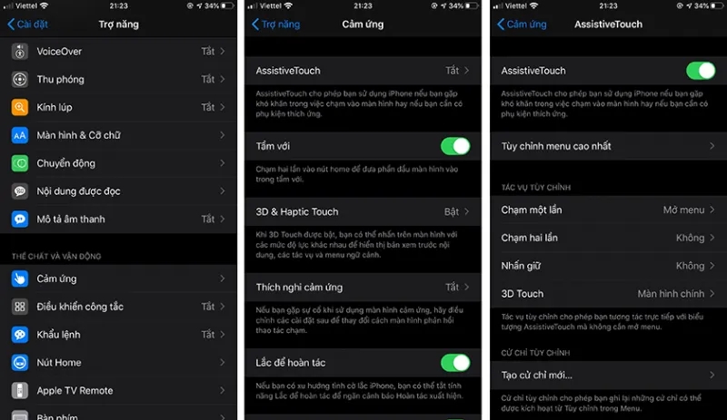 Cách cài đặt nút home trên iPhone IOS mới bước 2