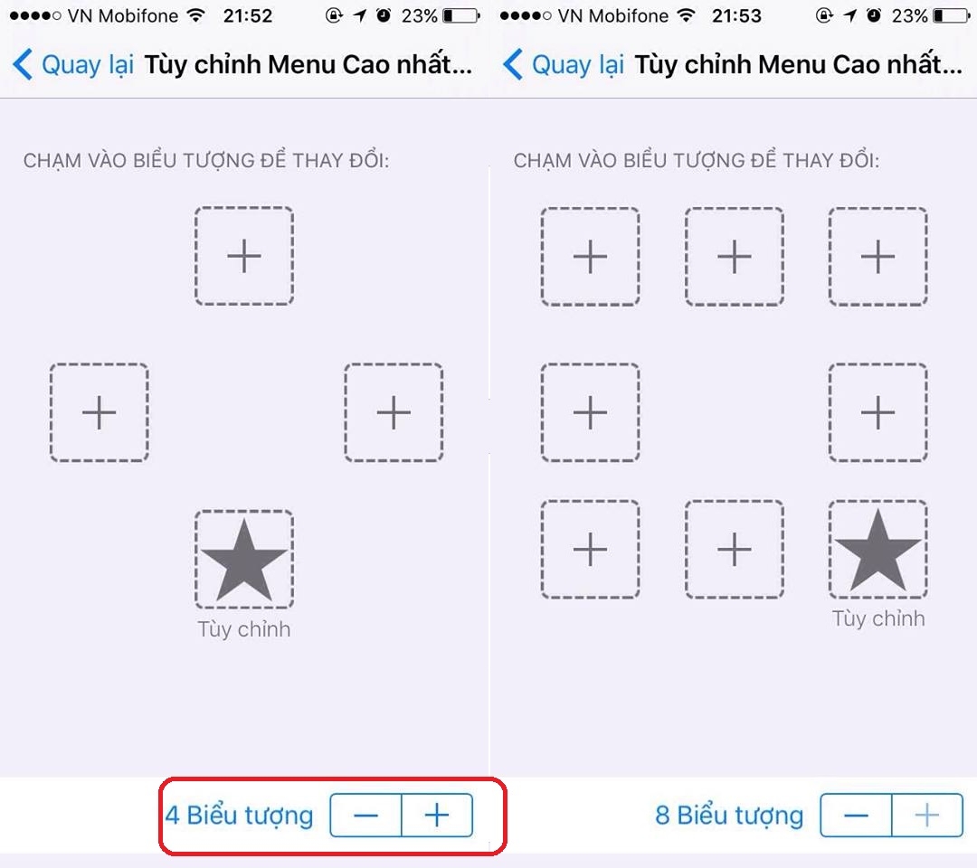 Cách tùy chỉnh menu nút home ảo