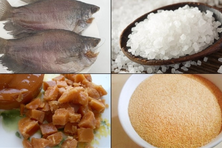 Nguyên liệu và dụng cụ làm mắm cá sặc