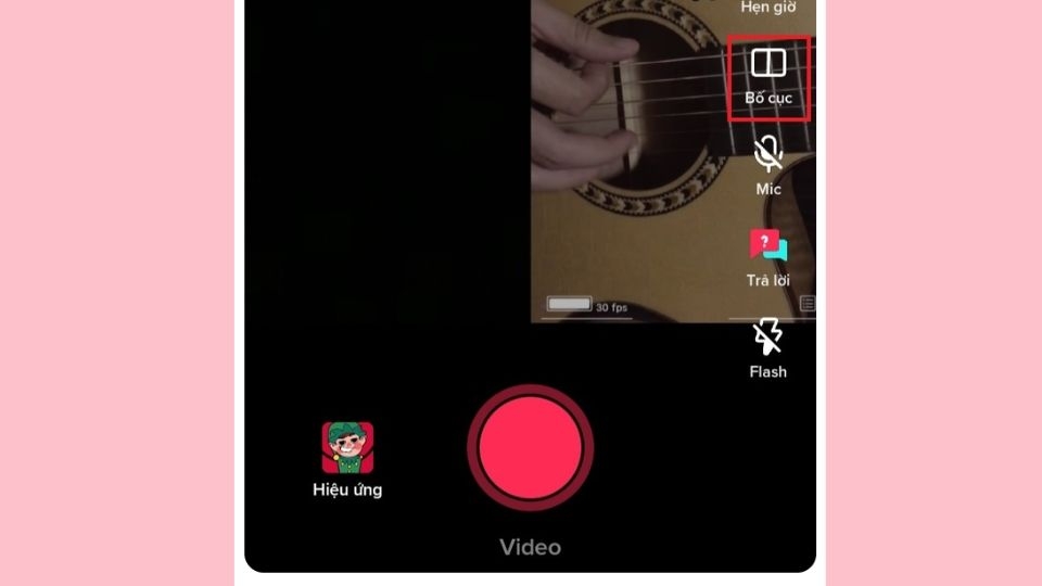 Bấm chọn Bố cục