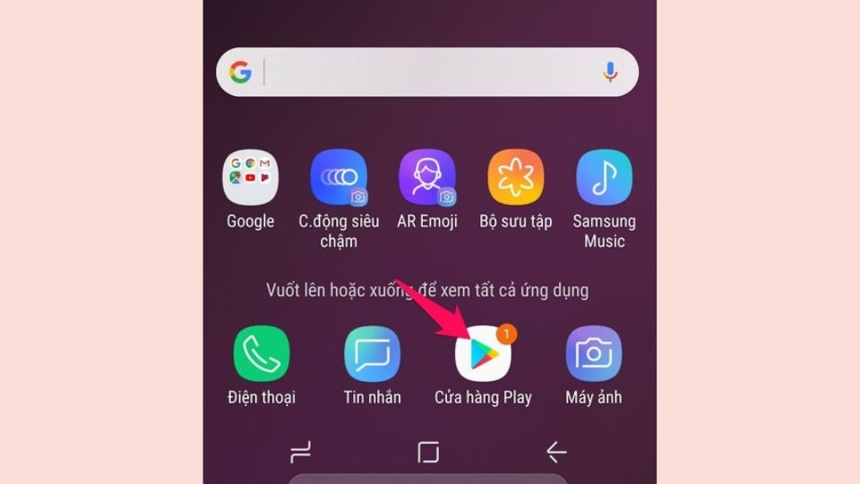 Vào ứng dụng CH Play