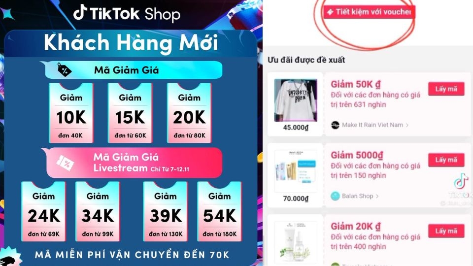 Mã freeship TikTok