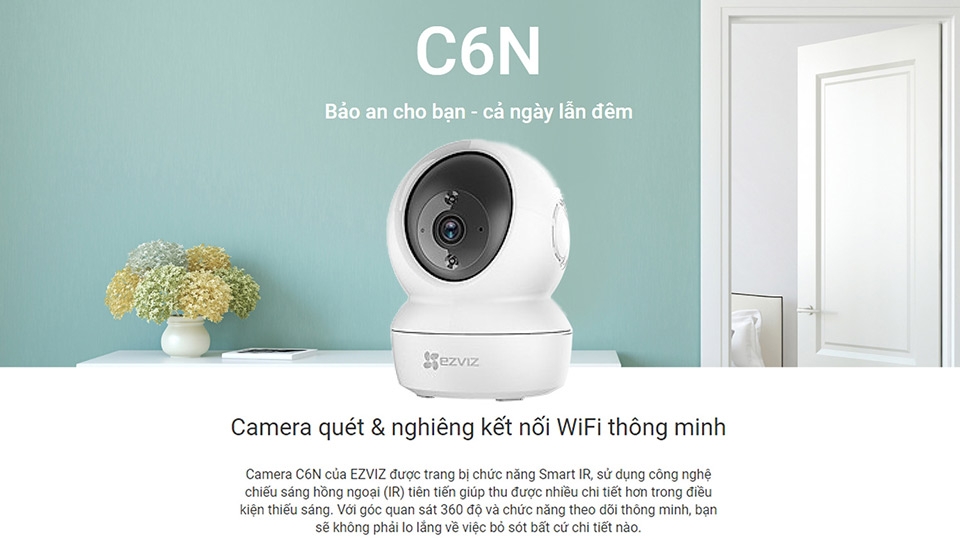 Camera IP hồng ngoại Wifi Ezviz C6N 2MP