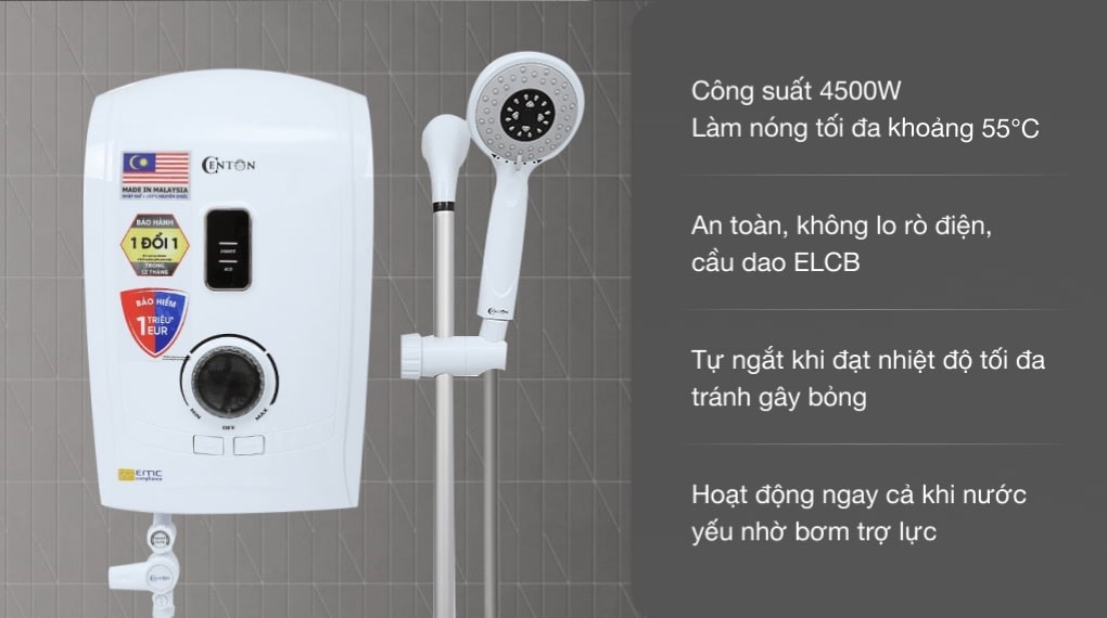 máy nước nóng centon 06