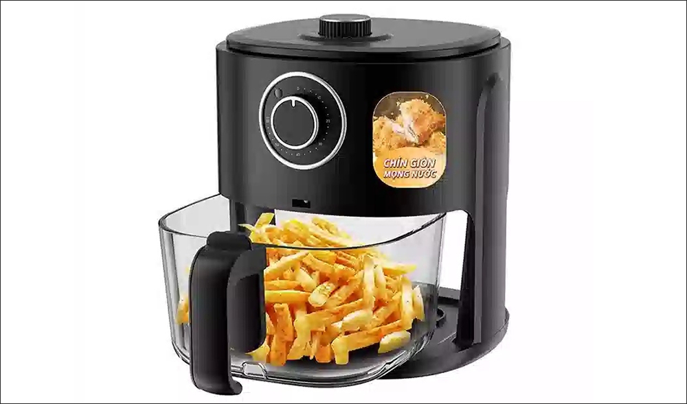 Nồi chiên không dầu thủy tinh Mishio MK349