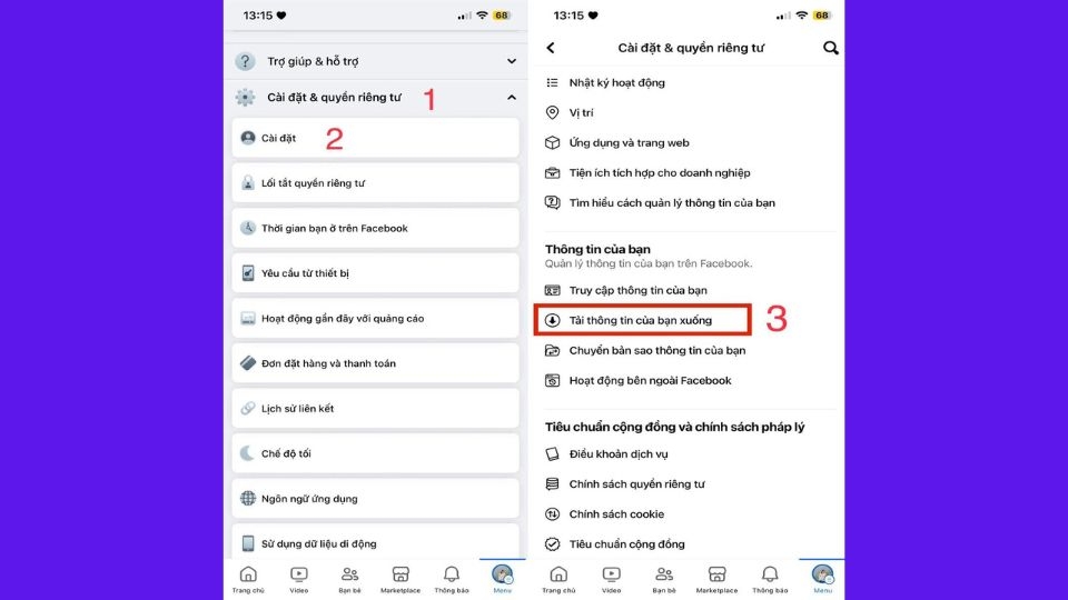 Khôi phục story bị mất trong kho lưu trữ bằng file backup