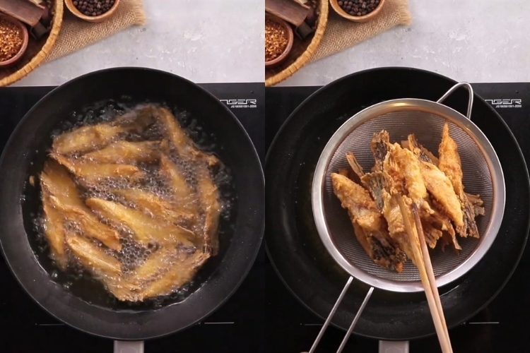 Chiên sơ vây cá hồi