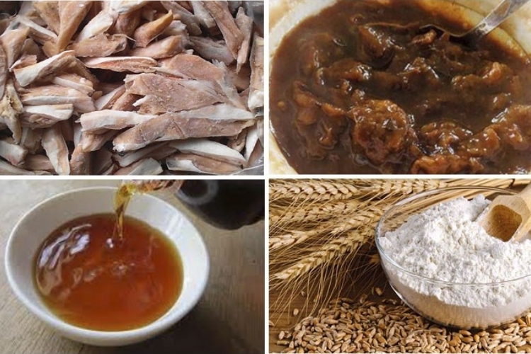 Sơ chế nguyên liệu làm vây cá hồi chiên mắm me