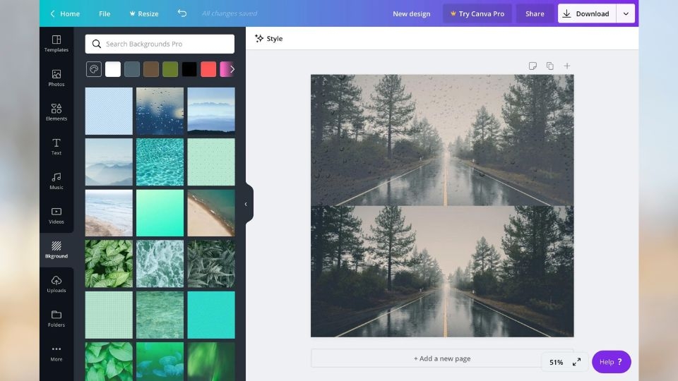 Palette có sẵn tạo ra hình ảnh sống động