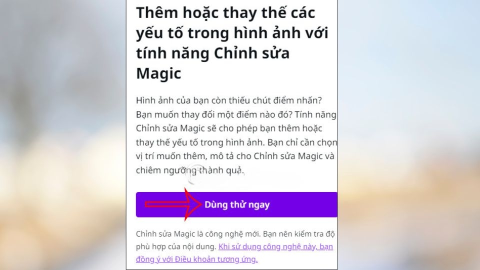 Nhấn vào nút Dùng thử ngay