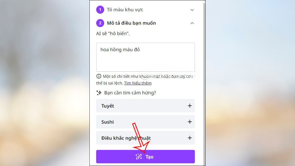 Nhập nội dung muốn thay đổi