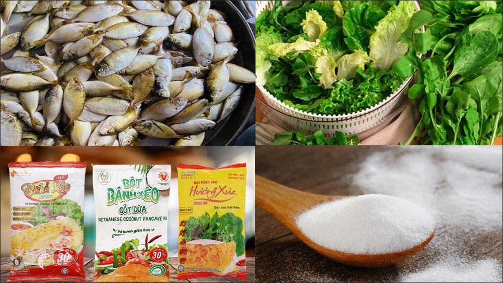 Các nguyên liệu cần chuẩn bị làm bánh xèo cá kình