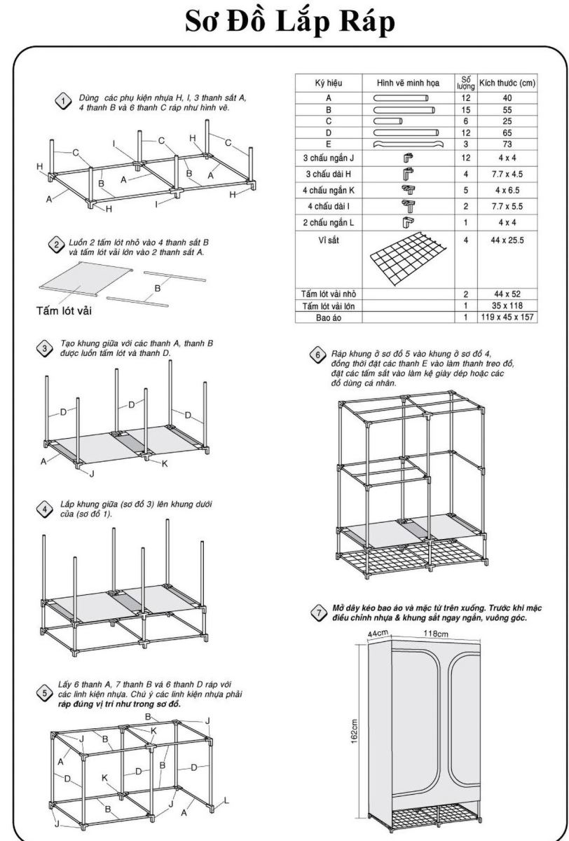lắp tủ vải - hình 2