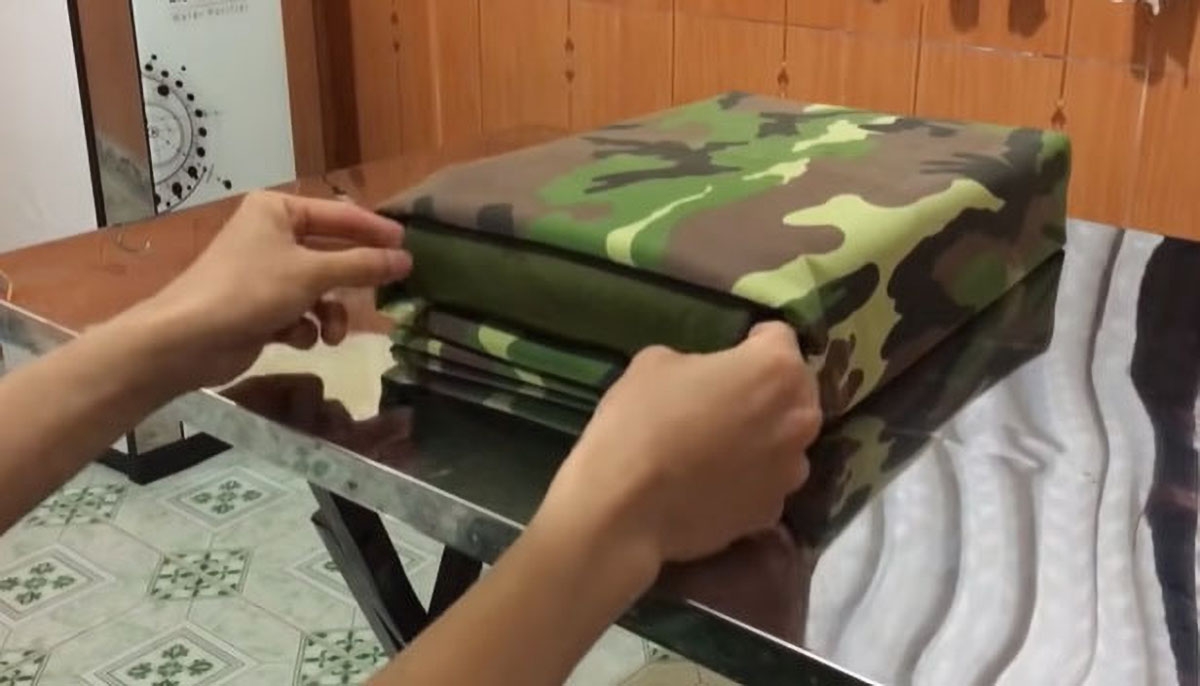 gấp chăn quân đội - hình 7