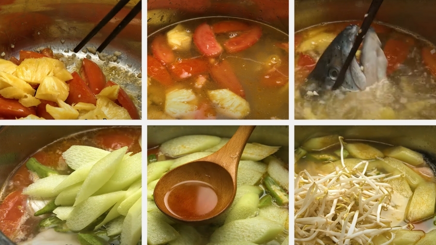 Bước 3: Nấu canh chua