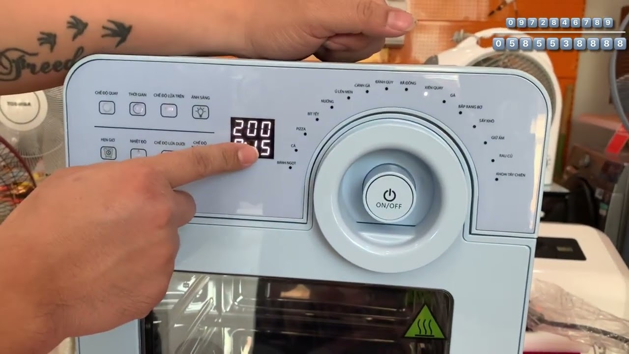 Nồi chiên không dầu Unie Sky Blue - Ảnh 3