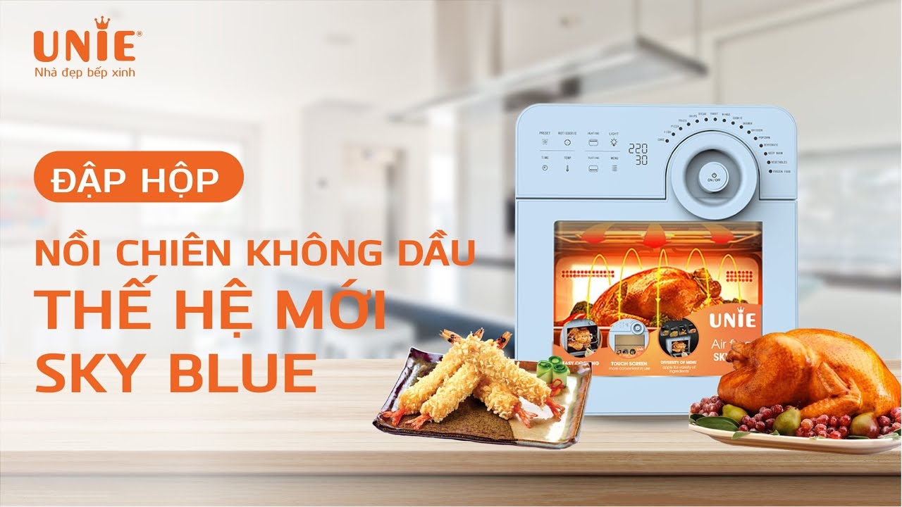 Nồi chiên không dầu Unie Sky Blue - Ảnh 4