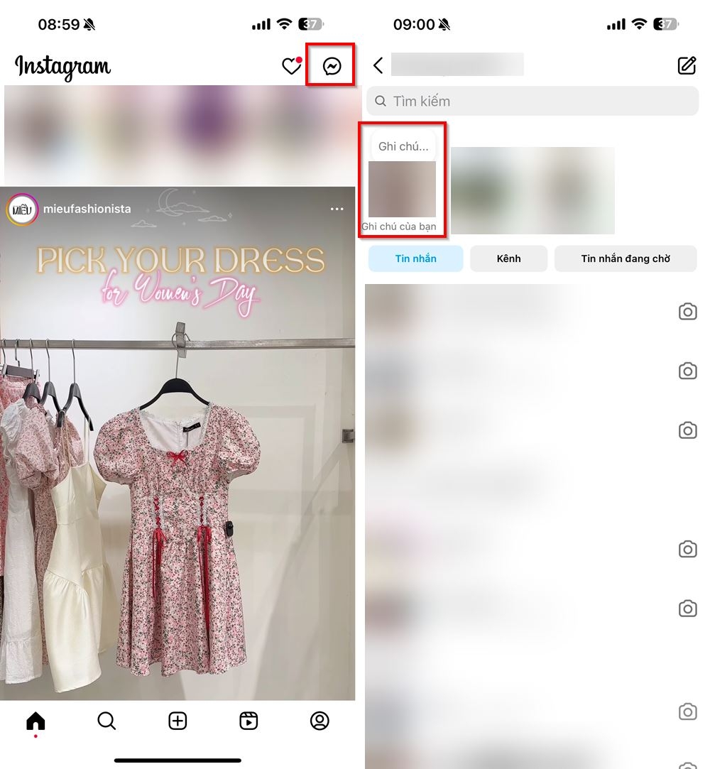 Cách chia sẻ Instagram Note với đối tượng cụ thể 1