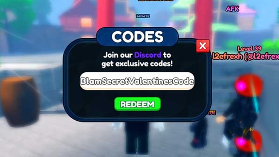 Xác nhận mã code Anime Last Stand nhập vào