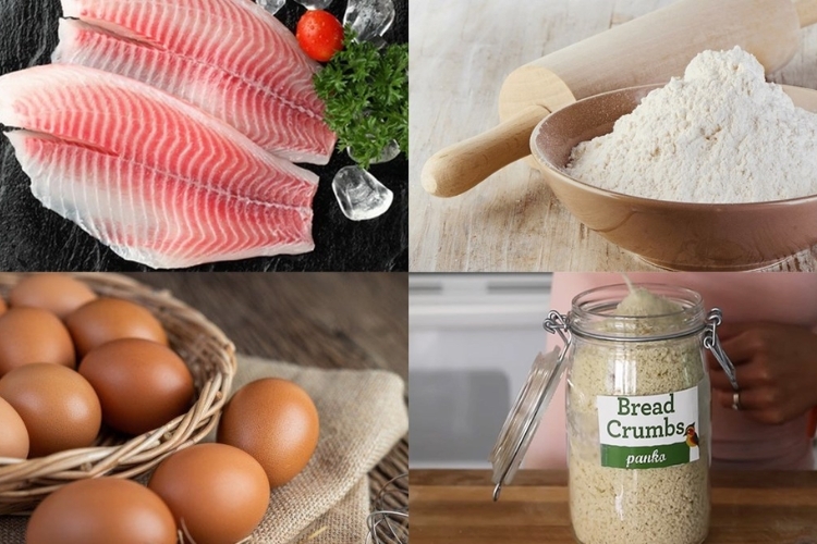 Nguyên liệu làm cá diêu hồng chiên xù