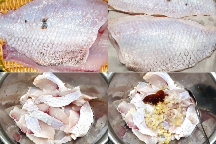 Sơ chế và ướp cá diêu hồng