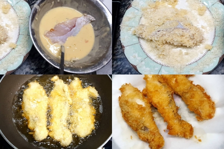 Pha bột chiên cá