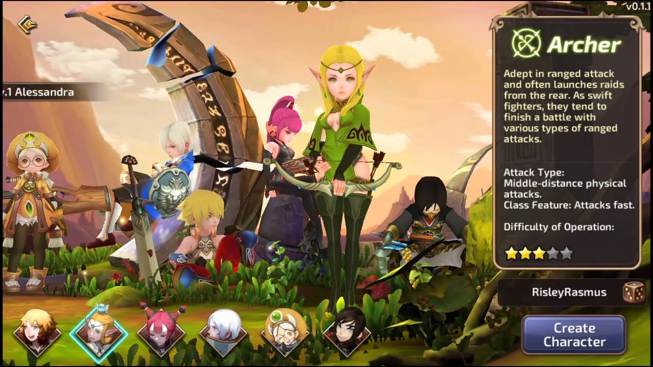 dragon nest - chọn nhân vật yêu thích