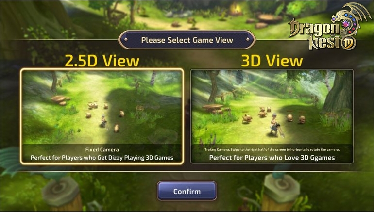 dragon nest - tuỳ chọn góc nhìn và đồ hoạ