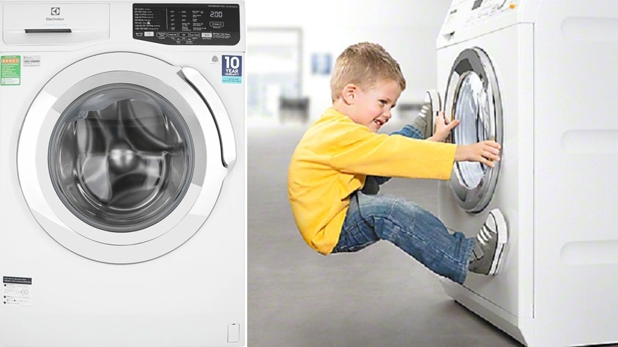 Cách mở cửa máy giặt Electrolux hình 1