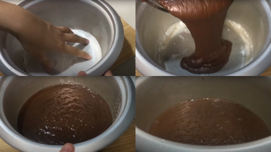 Cách làm bánh sinh nhật socola bằng nồi cơm điện 3