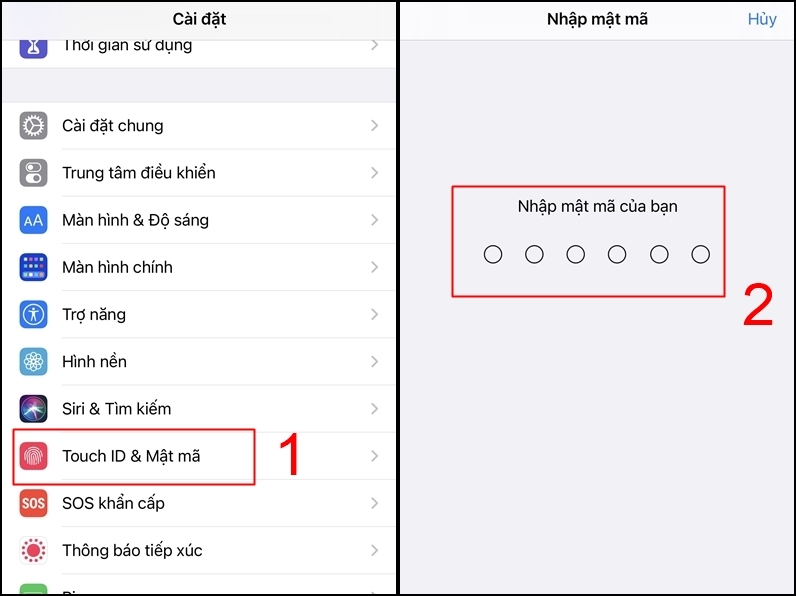 cài đặt vân tay iPhone - hình 2