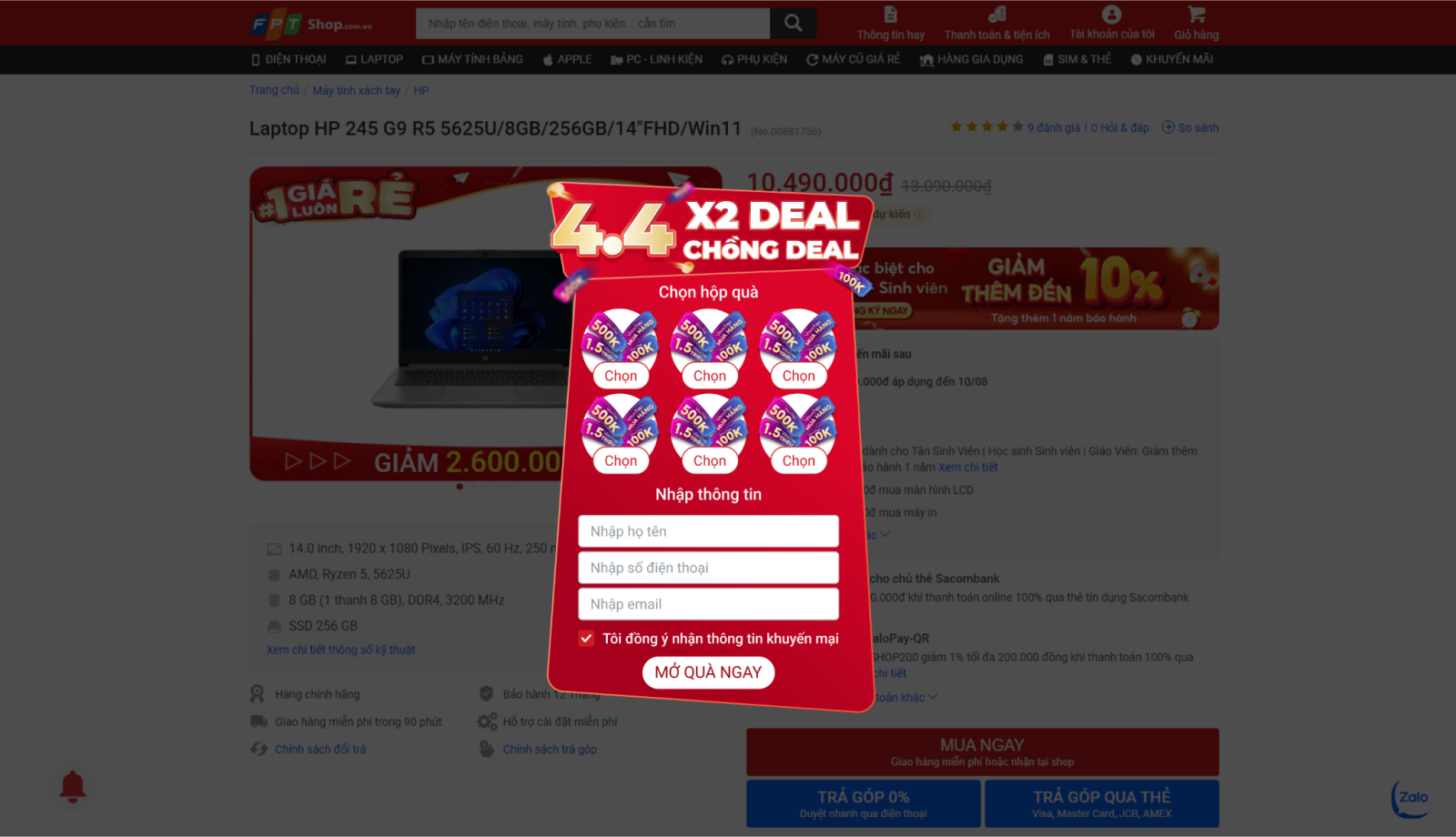 4.4 X2 Deal chồng Deal: Giảm đến 50% tặng 1,5 triệu (ảnh 2)