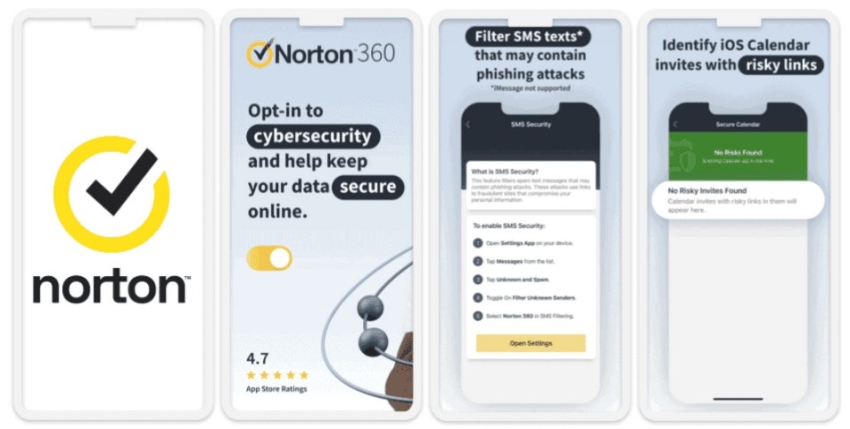 App diệt virus miễn phí cho iPhone Norton