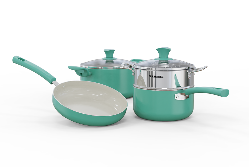 Bộ nồi ceramic bếp từ Sunhouse SHG1104B1