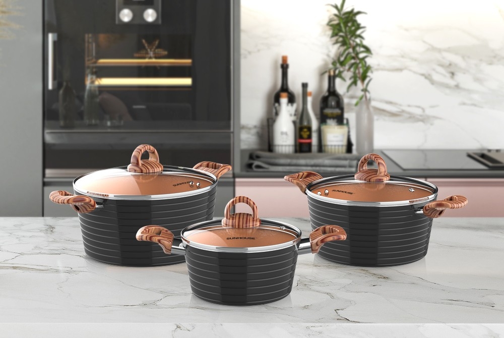 Bộ nồi ceramic bếp từ Sunhouse SHG2003MCA