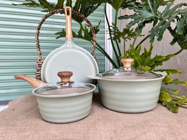 Bộ nồi ceramic bếp từ Ecoramic EIV-18HD