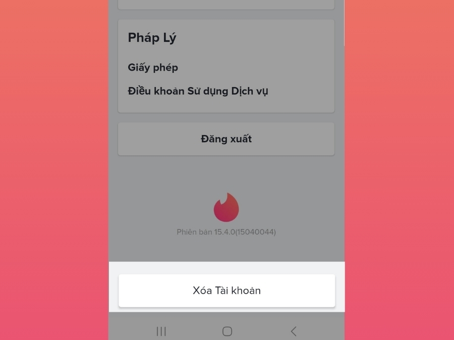 Cách xóa tài khoản Tinder 2