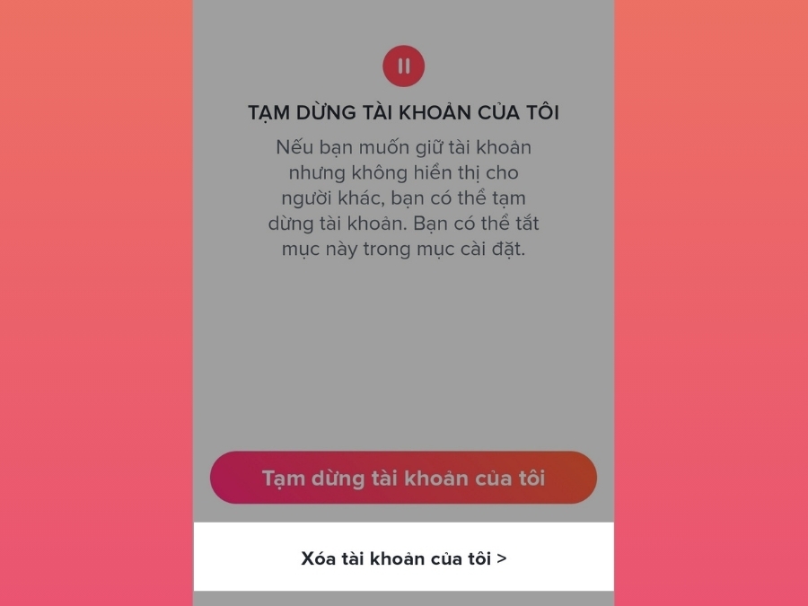 Cách xóa tài khoản Tinder 3