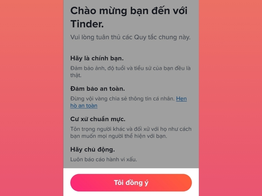 Cách đăng ký/đăng nhập tài khoản Tinder 5